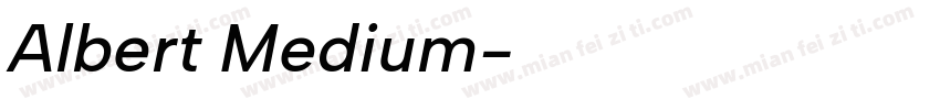 Albert Medium字体转换